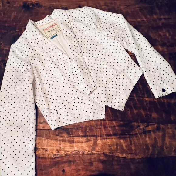 Cartonnier By Anthropologie Women's Polka Dot Blazer Jacket L - Picture 9 of 12